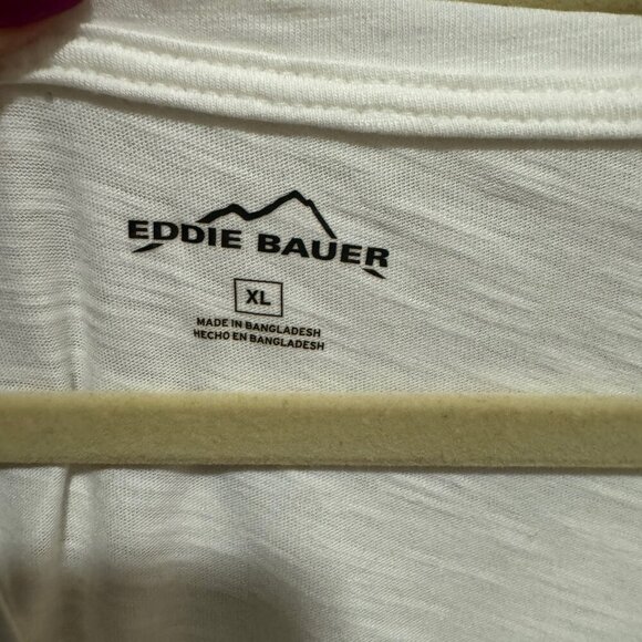 Eddie Bauer - Classic Tee - V-Neck White - Size XL - Picture 3 of 4